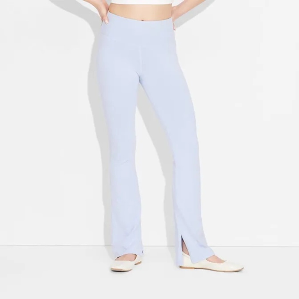 Wild Fable Women's High-Waisted Slim Straight Leggings - Light Aqua Blue